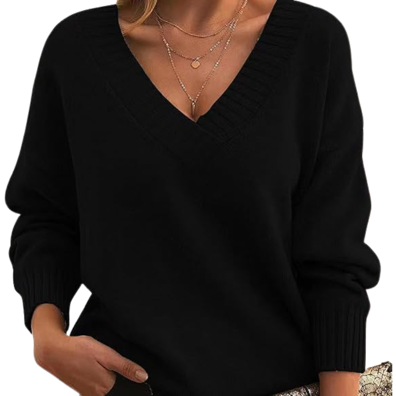Odette | Relaxed V-Neck Sweater