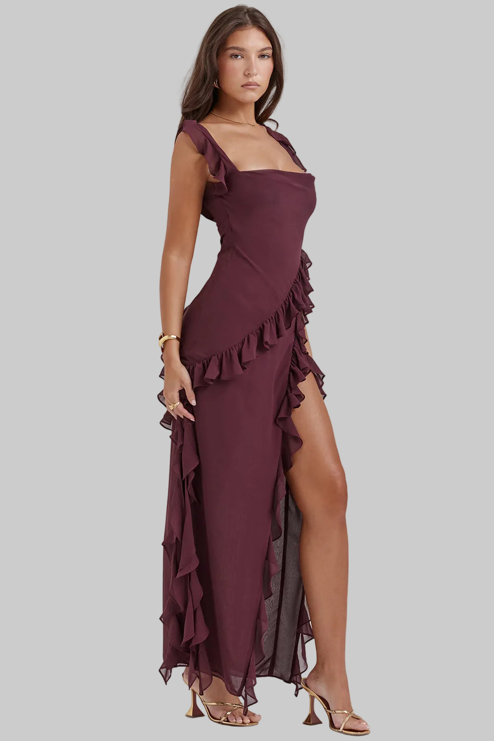 Natalja | Clear Ruffled Dress