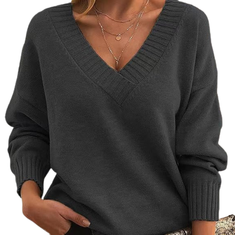 Odette | Relaxed V-Neck Sweater
