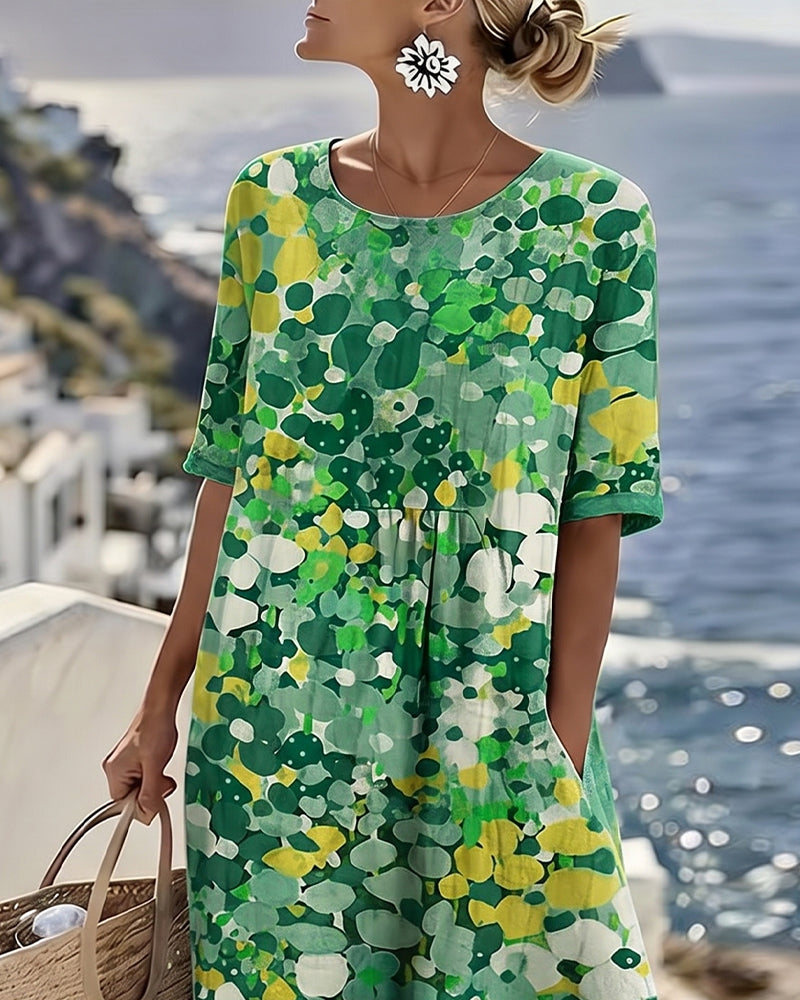 Elena | Flowing Floral Midi Dress