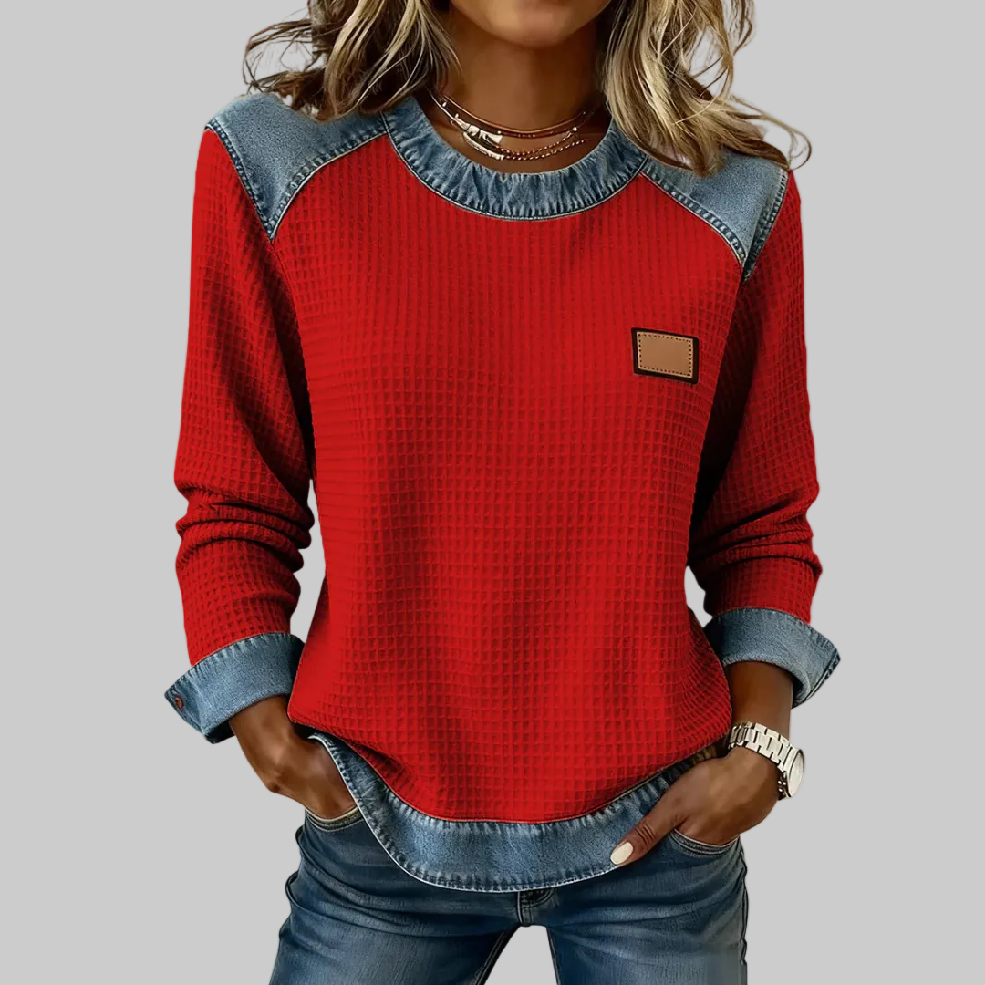 Marlena | Contrast-Detail Sweatshirt
