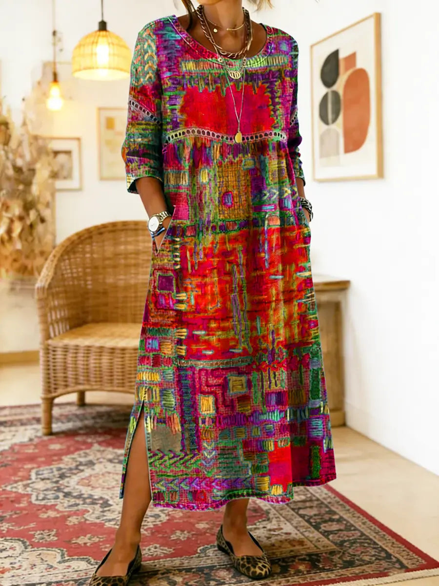 Manuela | Boho Print Dress