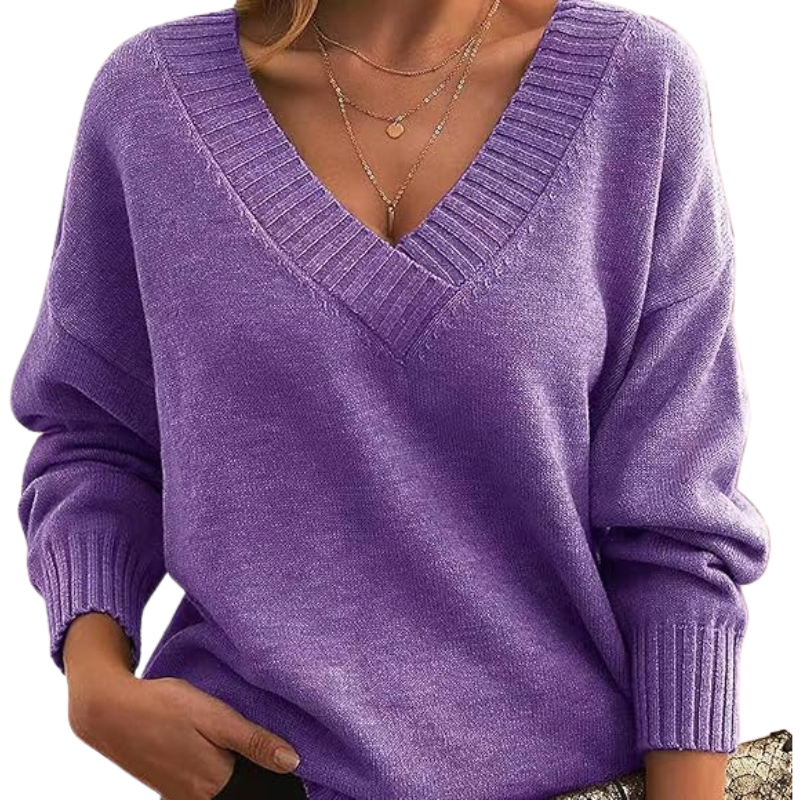Odette | Relaxed V-Neck Sweater