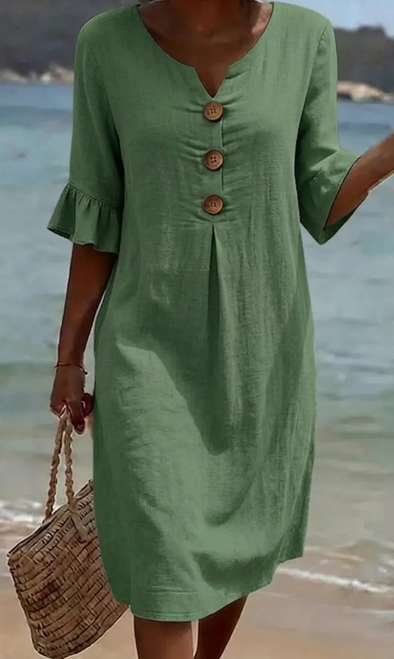 Sorella | Button-Detail Summer Dress