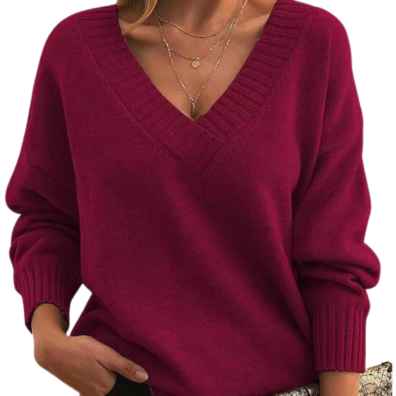 Odette | Relaxed V-Neck Sweater