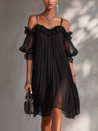 Celine | Elegant Flowing Maxi Dress with V-Neck