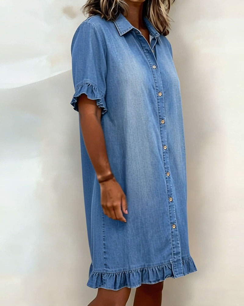 Elira | Puff-Sleeve Button Dress