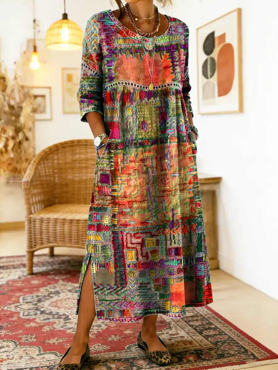 Manuela | Boho Print Dress
