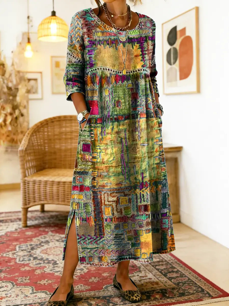 Manuela | Boho Print Dress
