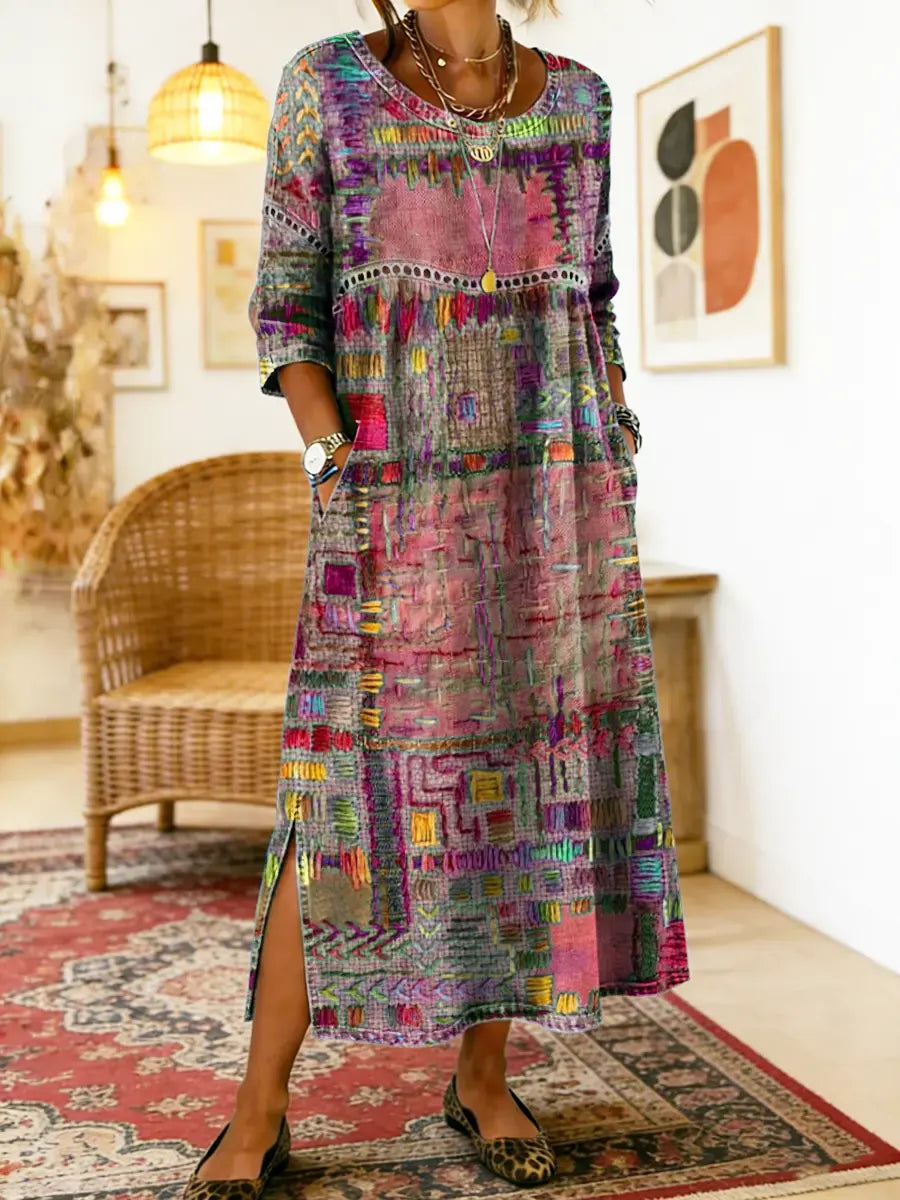 Manuela | Boho Print Dress