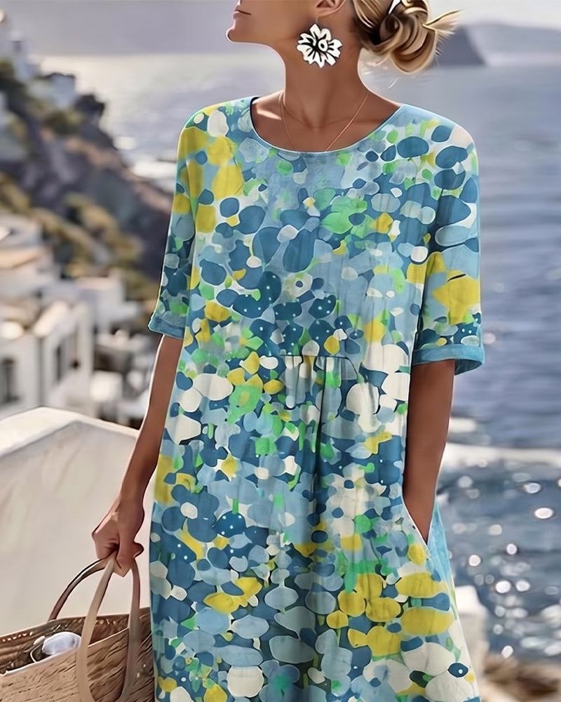 Elena | Flowing Floral Midi Dress