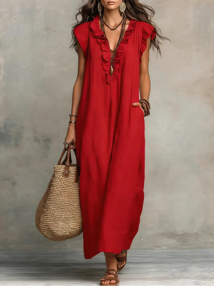 Camelia | Ruffle Maxi Dress