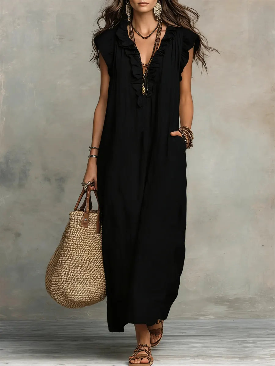 Camelia | Ruffle Maxi Dress