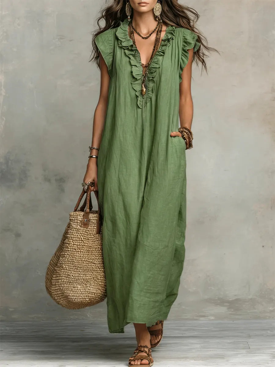 Camelia | Ruffle Maxi Dress