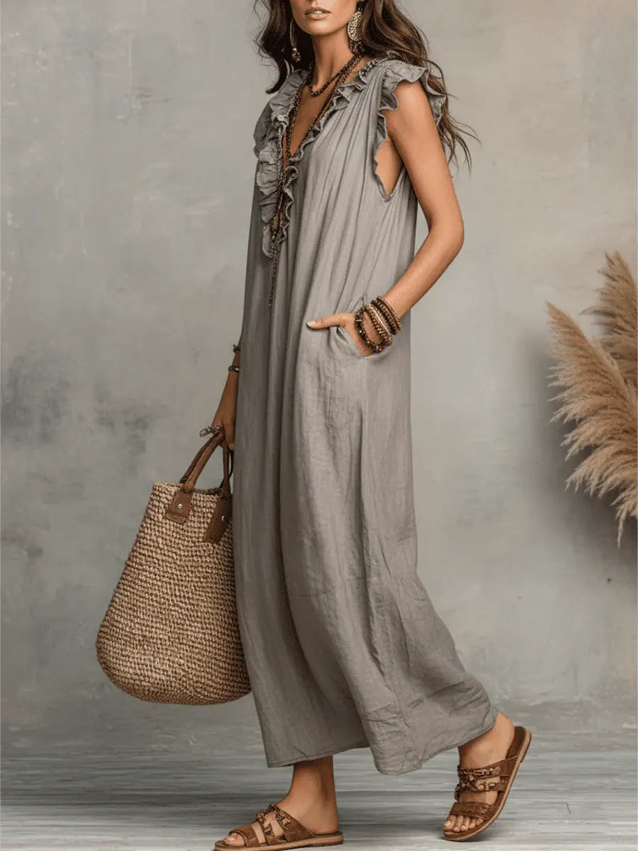 Camelia | Ruffle Maxi Dress