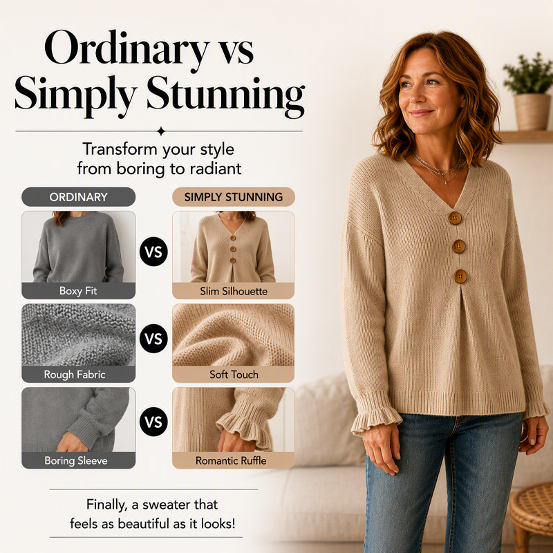 Women's V Neck Knit Sweater – Westwood Boutique