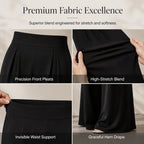 👖 Flattering High Rise, Dramatic Drape | Women's Pleated Wide-Leg Pants