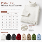 🧶 Relaxed Ribbed Fit, Easy Side-Slit Style | Women's Turtleneck Sweater