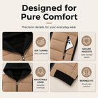 💖Women's Color-Block Padded Hooded Jacket