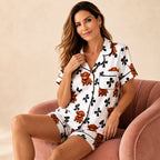 🐮Cute Highland Cow Print, 3-Piece Fun Pajama Set – Cozy Lounge & Sleepwear ✨