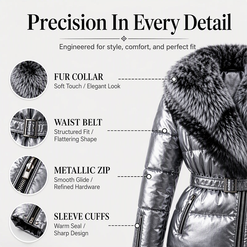 ❄️Women's Padded Jacket with Faux Fur Collar