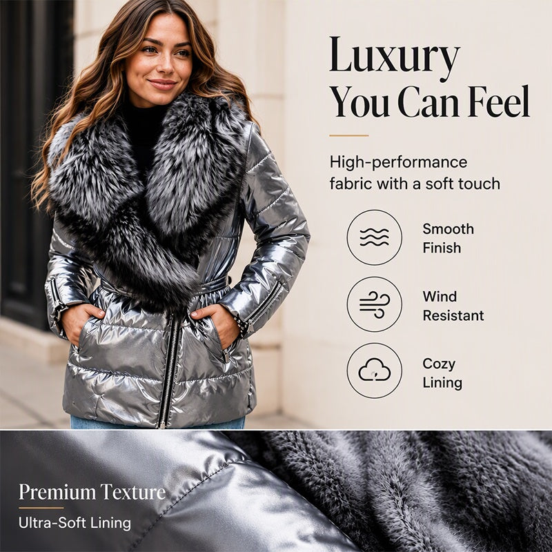 ❄️Women's Padded Jacket with Faux Fur Collar
