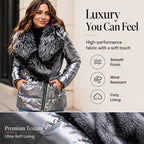 ❄️Women's Padded Jacket with Faux Fur Collar