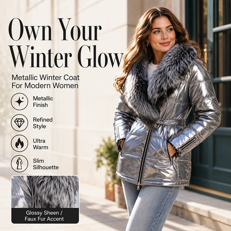❄️Women's Padded Jacket with Faux Fur Collar