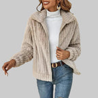 Elowen | Soft Textured Zip-Up Jacket